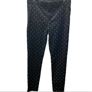 Tinsel black polka dot stretch skinny jeans 27